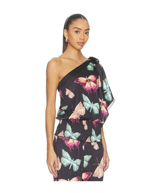 Juliet Johnstone White Mariposa One Shoulder Top