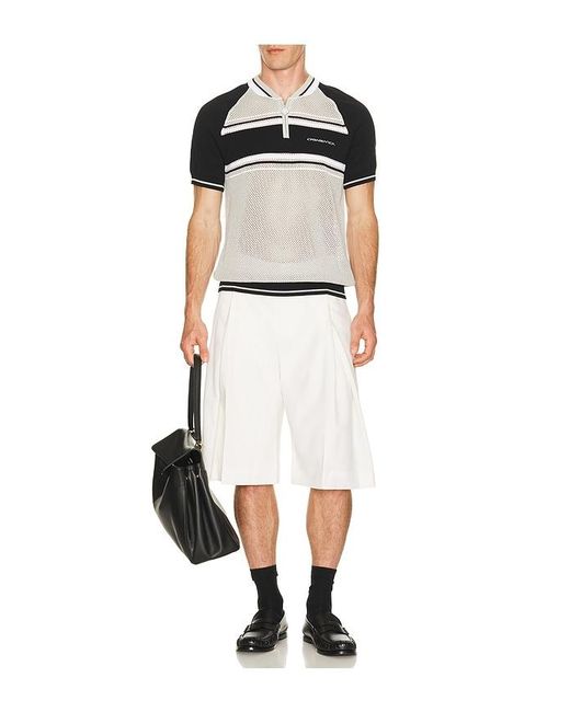 Casablanca White Pleated Baggy Shorts for men