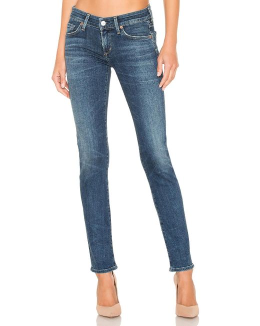 Citizens of Humanity Racer Low Rise Skinny in Blue | Lyst