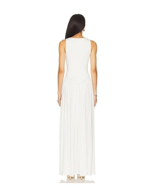 ROBE MAXI ARPHA en Ivory Anna October en coloris White