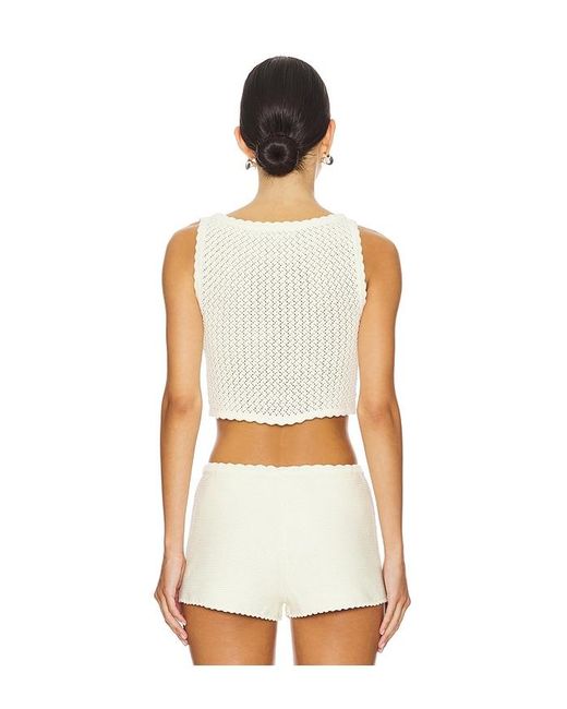 Solid & Striped White Oberteil Celeste