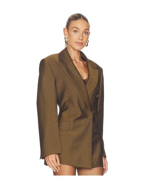 Rohe Brown Double-Breasted Hourglass Blazer