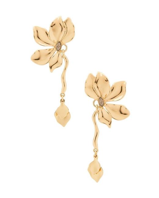 Ettika Metallic Petals Statement Earrings