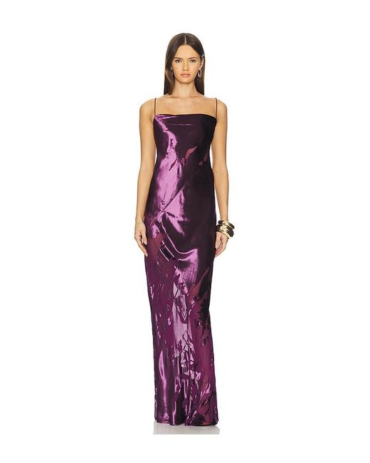 The Sei Purple Cowl Bias Gown