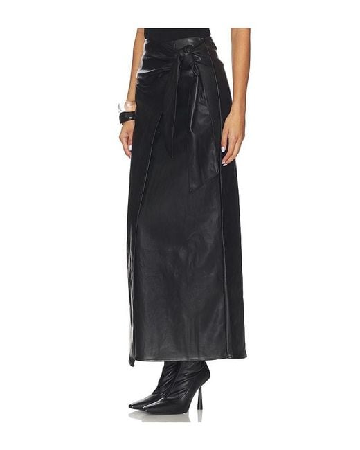 ALL THE WAYS Black Kassidy Faux Leather Skirt