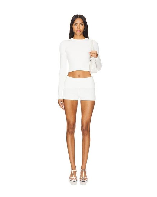 Lovers + Friends White Clarisse Mini Short