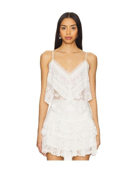 LoveShackFancy White Carrera Top