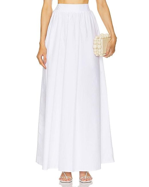 Susana Monaco White Long Poplin Skirt
