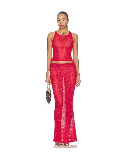 superdown Red Miranda Knit Top