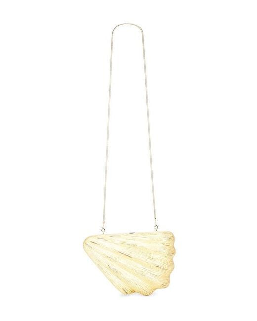 Emm Kuo White Saline Fan Shaped Evening Clutch