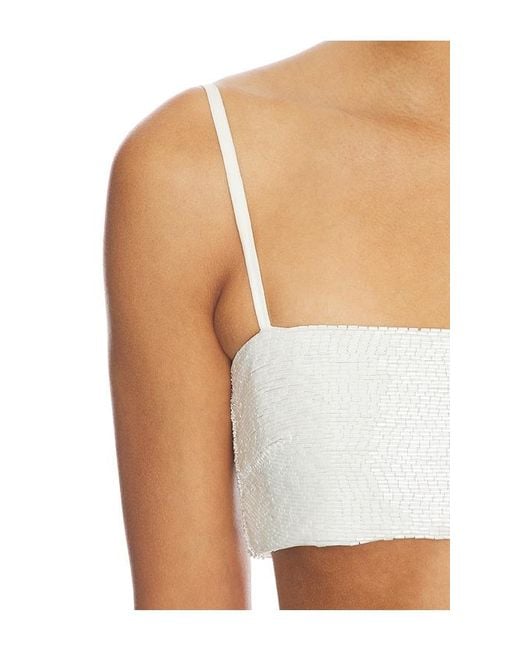 Asta Resort White Iris Hand Beaded Bralette