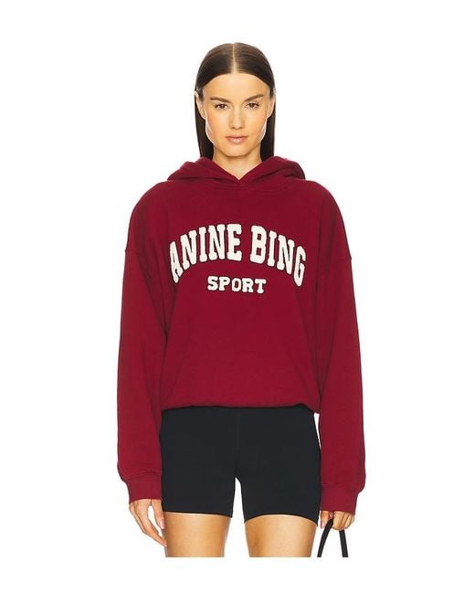 Anine Bing Red Alec Hoodie Sport