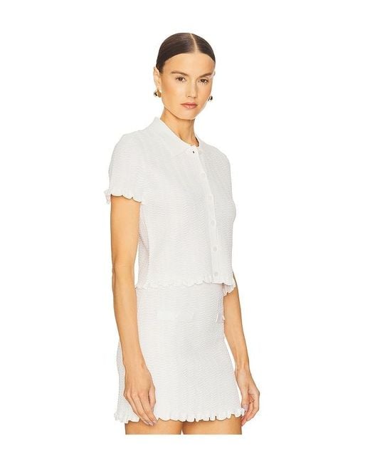 L'academie White 'Academie Salisa Scallop Cardigan