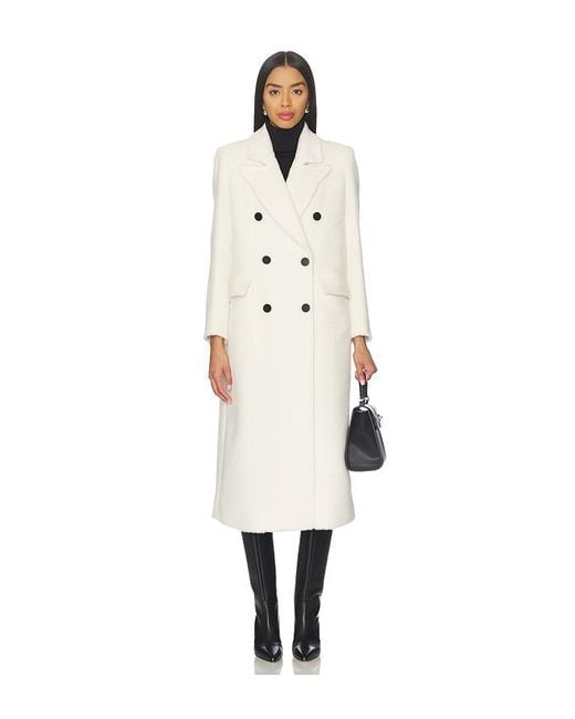 Susanna Chow White Collette Scarf Coat