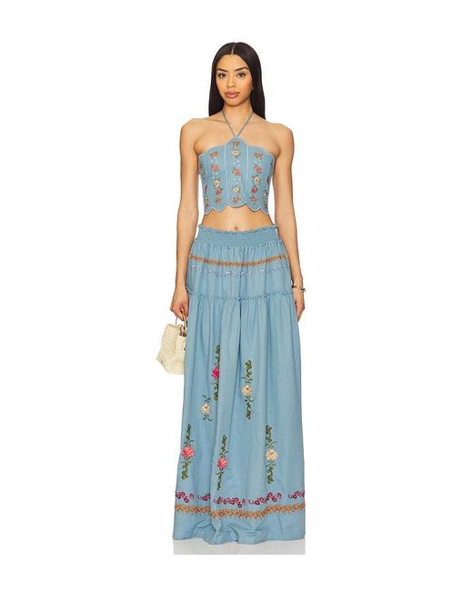 Agua Bendita Blue X Revolve Serenity Crop Top