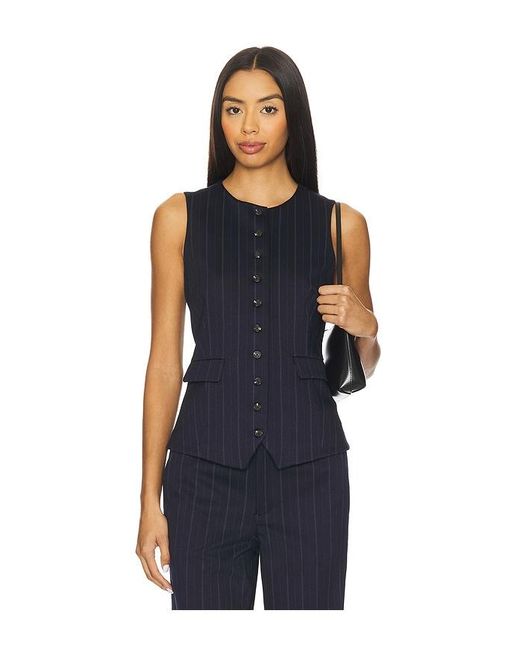 Rag & Bone Blue Irina Ponte Long Vest