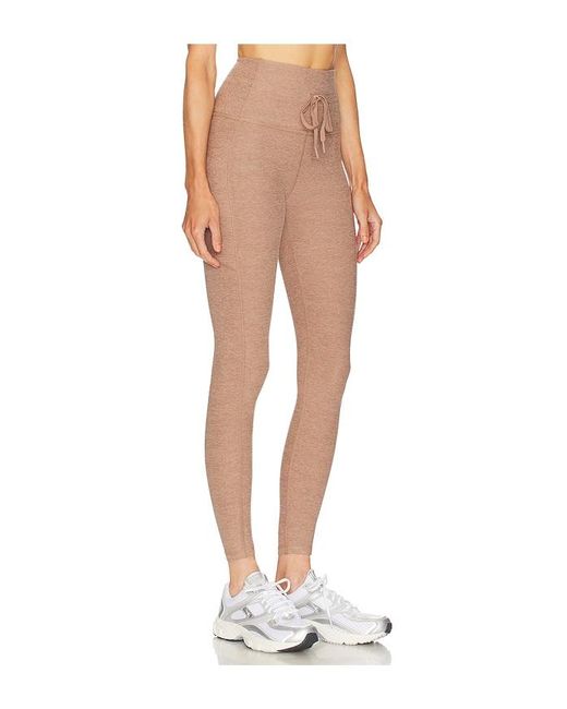 Beyond Yoga White Spacedye The Go Pocket Midi Leggings
