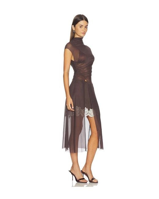 Bec & Bridge Brown Eva Split Tunic Top