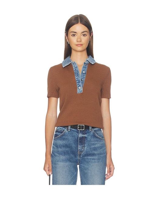 SER.O.YA Blue Erika Knit Top