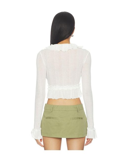 Lioness White Venice Long Sleeve Top