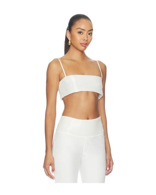 Asta Resort White Iris Hand Beaded Bralette