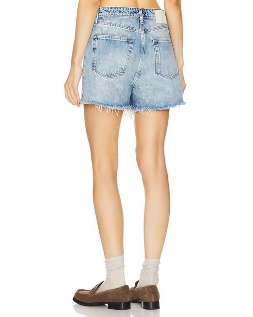 GRLFRND Blue Kady Low Rise Relaxed Boyfriend Short