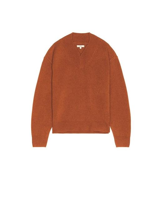 SRG Orange Doris Cashmere V-Neck Sweater