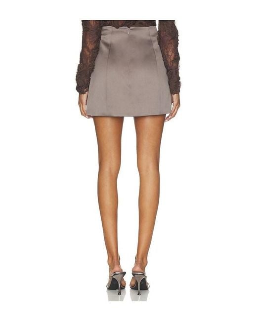 AKNVAS Gray Liva Satin Skirt