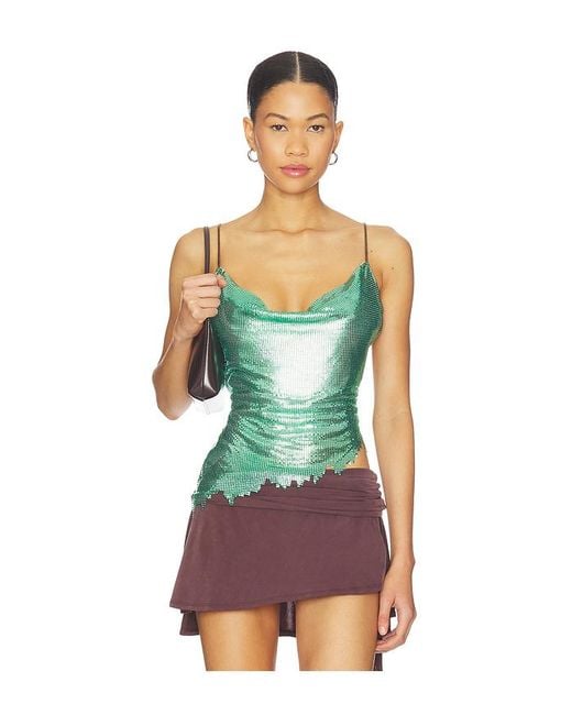 POSTER GIRL Multicolor Maya Metallic Chainmail Top