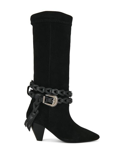Free People Black Bridget Belt Slouch Boot