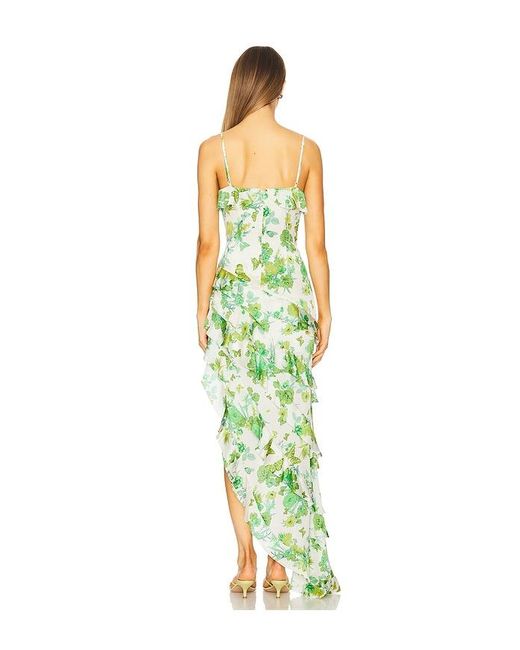 Elliatt White Tess Asymmetrical Maxi Dress