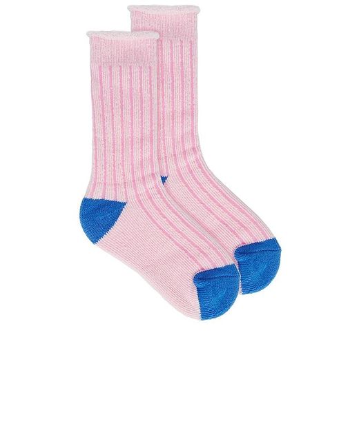 Free People Pink Plush Inside Out Crew Sock