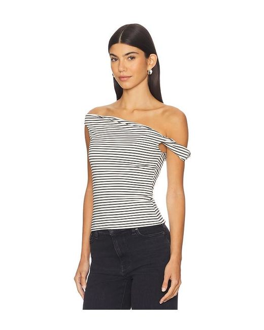ALL THE WAYS Blue Amber Off Shoulder Top