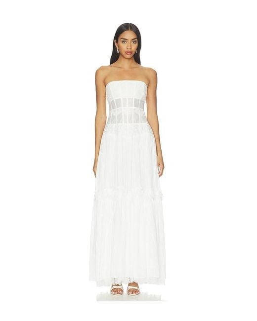 V. Chapman White Sloane Maxi Dress