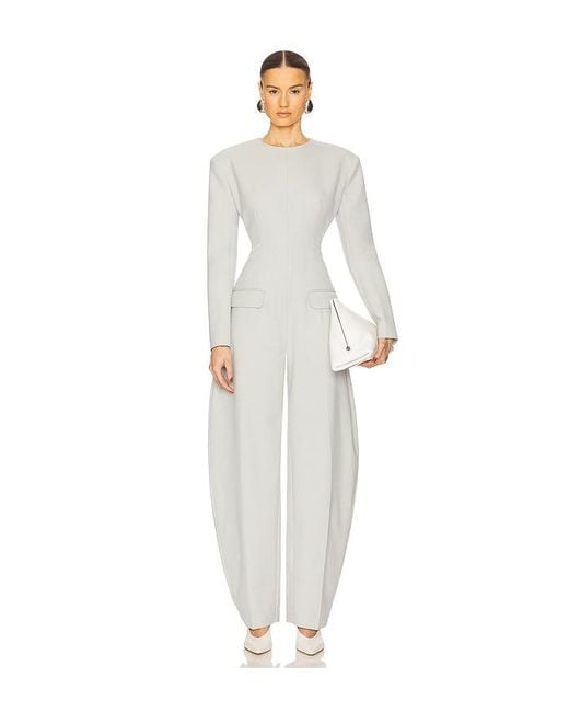 The Architect Jumpsuit En Color Gris Claro Talla En Helsa de color White