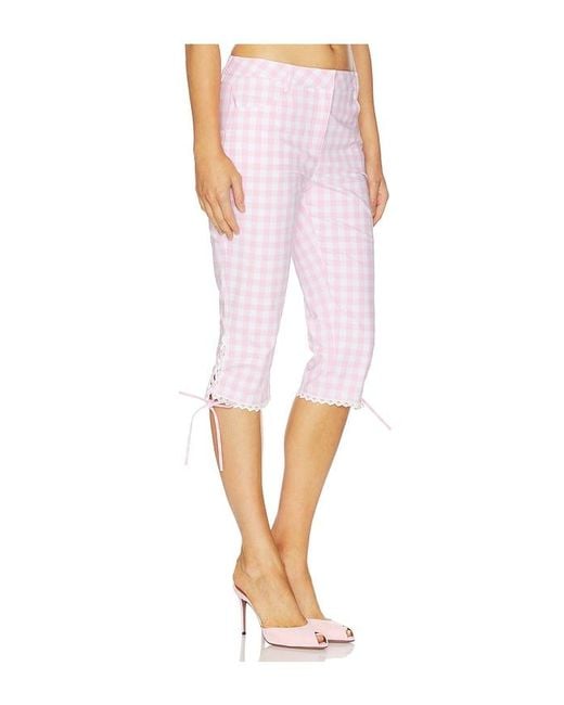 LoveShackFancy Pink Elarose Pant