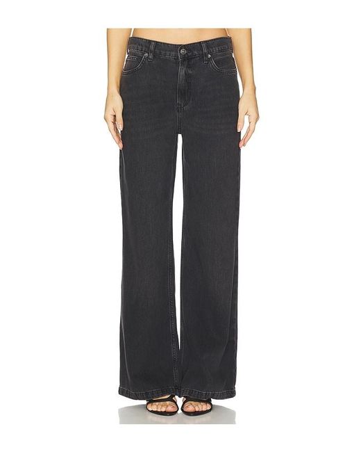 Free People Black X We The Free Stride Wide Leg In Miles To Go