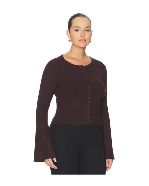 GOOD AMERICAN Black Bell Sleeve Knit Cardigan