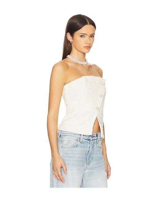 Astr White Moina Top