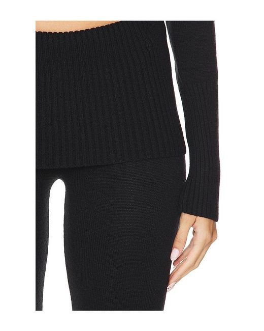 Frankie's Bikinis Black Aimee Cloud Knit Pant