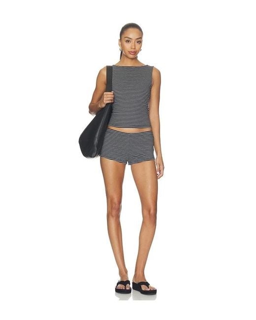 ALL THE WAYS Black Matilda Short Set