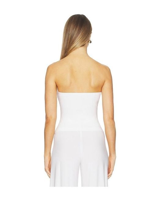 Norma Kamali White Oberteil Strapless