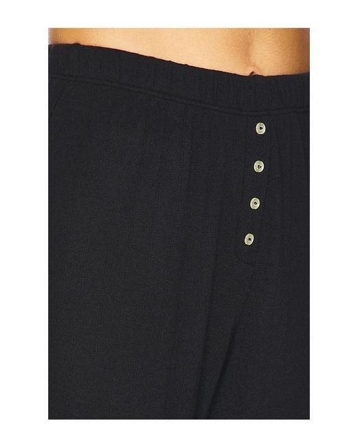 Leset Black Pointelle Boxer Pant