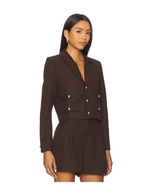 Karina Grimaldi Brown Marie Cropped Blazer