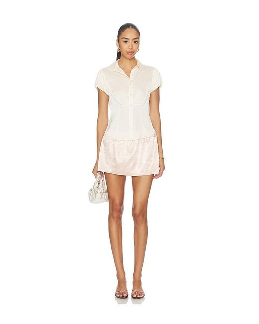 Milkwhite White Mini Skirt