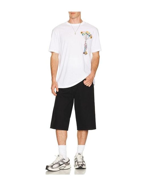 AllSaints White Lofty Short Sleeve Crew for men