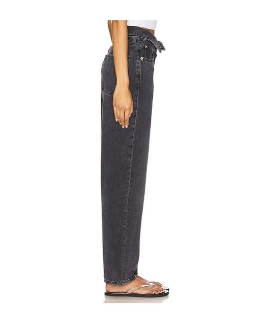 Agolde Black Echo Taper Jeans