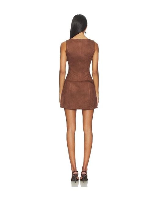 MORE TO COME Brown Rileigh Mini Dress