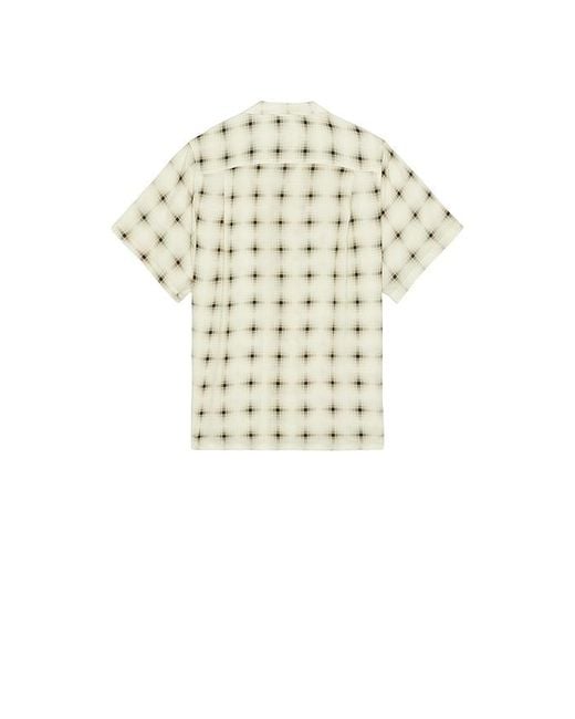 Bather White Ivory Digi Plaid Camp Shirt for men