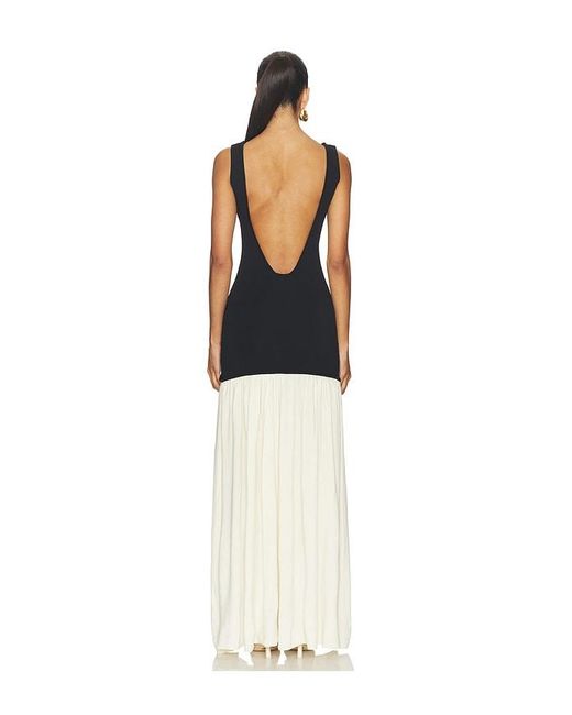 ROBE CAMILA en Black Solid & Striped en coloris White